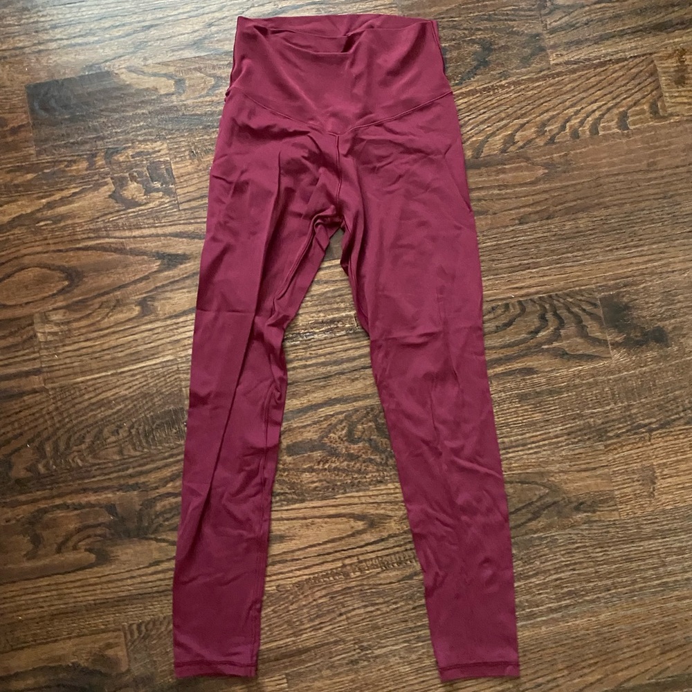 burgundy aerie leggings